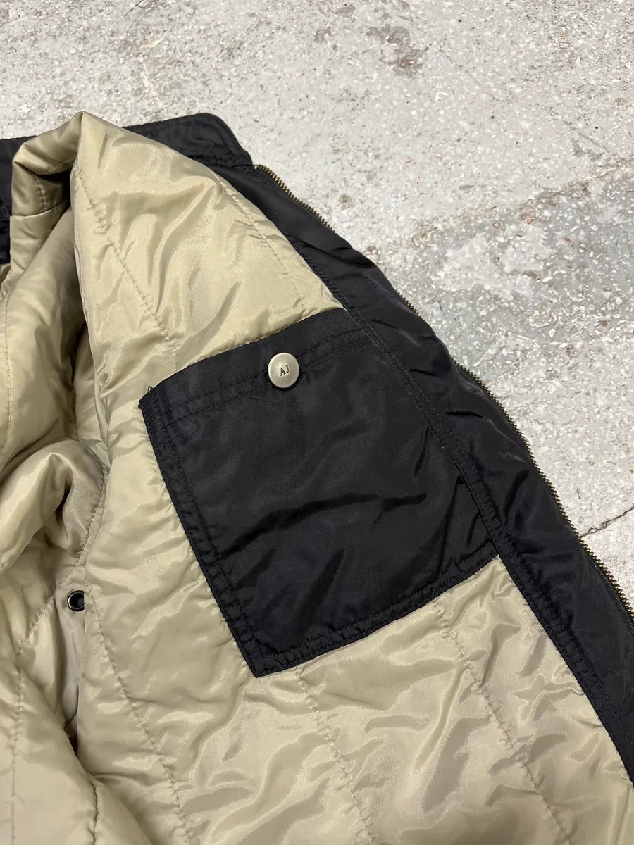 2000 s Armani Black Utility Faded Bomber Jacket - Image 13