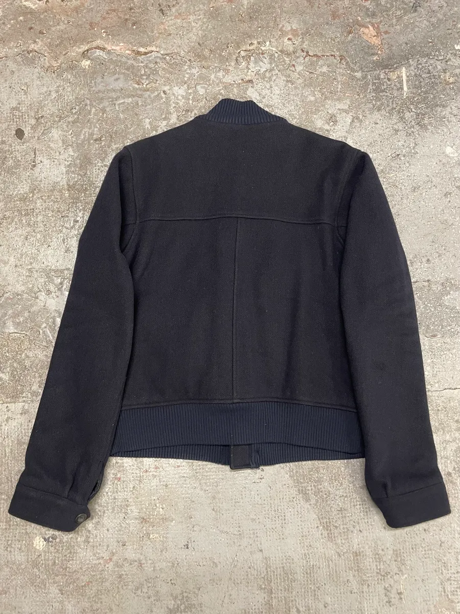 2000s Acne Studios Cropped Wool Buttoned Navy Jacket - Image 6