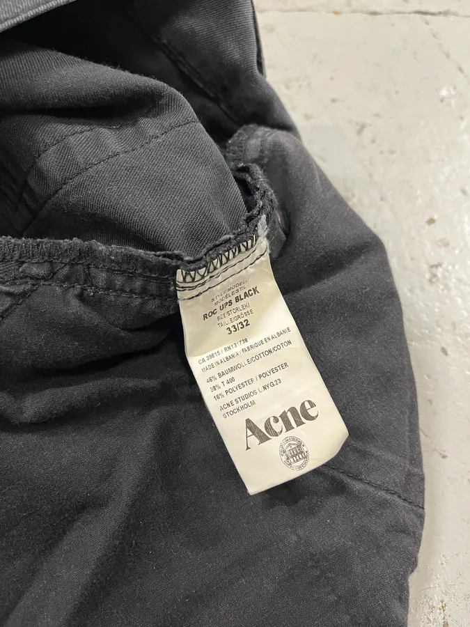 2000s Acne Studios Slim Faded Black Jeans - Image 12