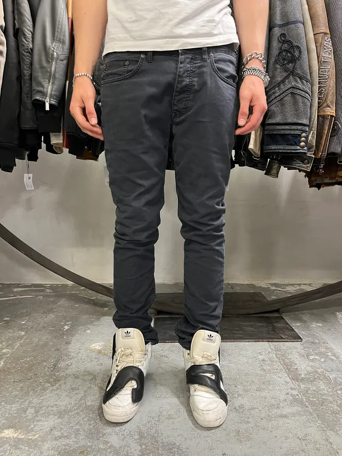2000s Acne Studios Slim Faded Black Jeans - Image 2
