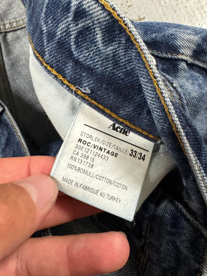 2000s Acne Studios Vintage Blue Denim Jeans - Image 10