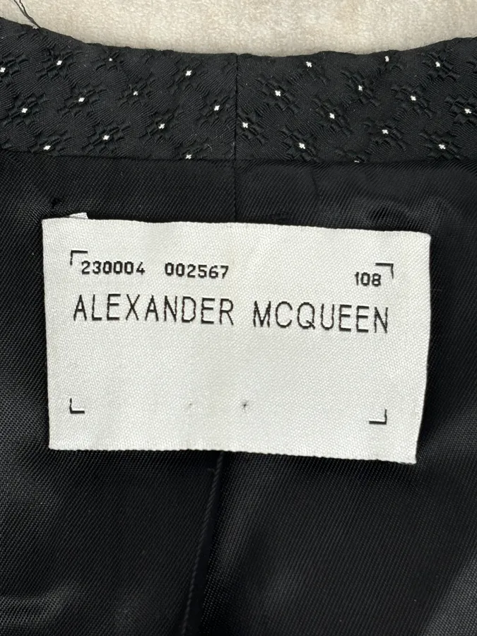 2000s Alexander McQueen Black Wool Studded Blazer - Image 10