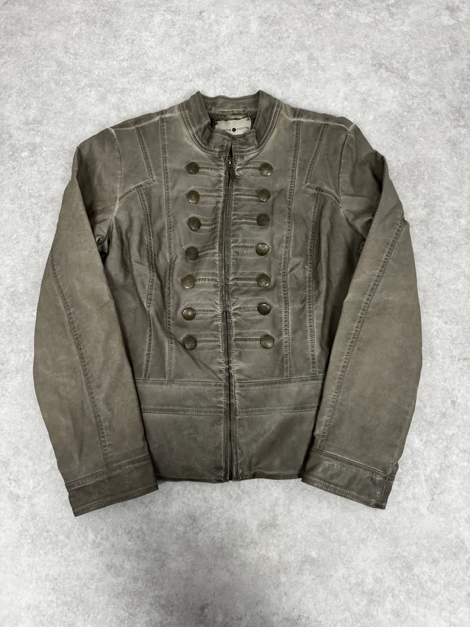 2000s Archive Khaki Napoleon Officier Military Jacket