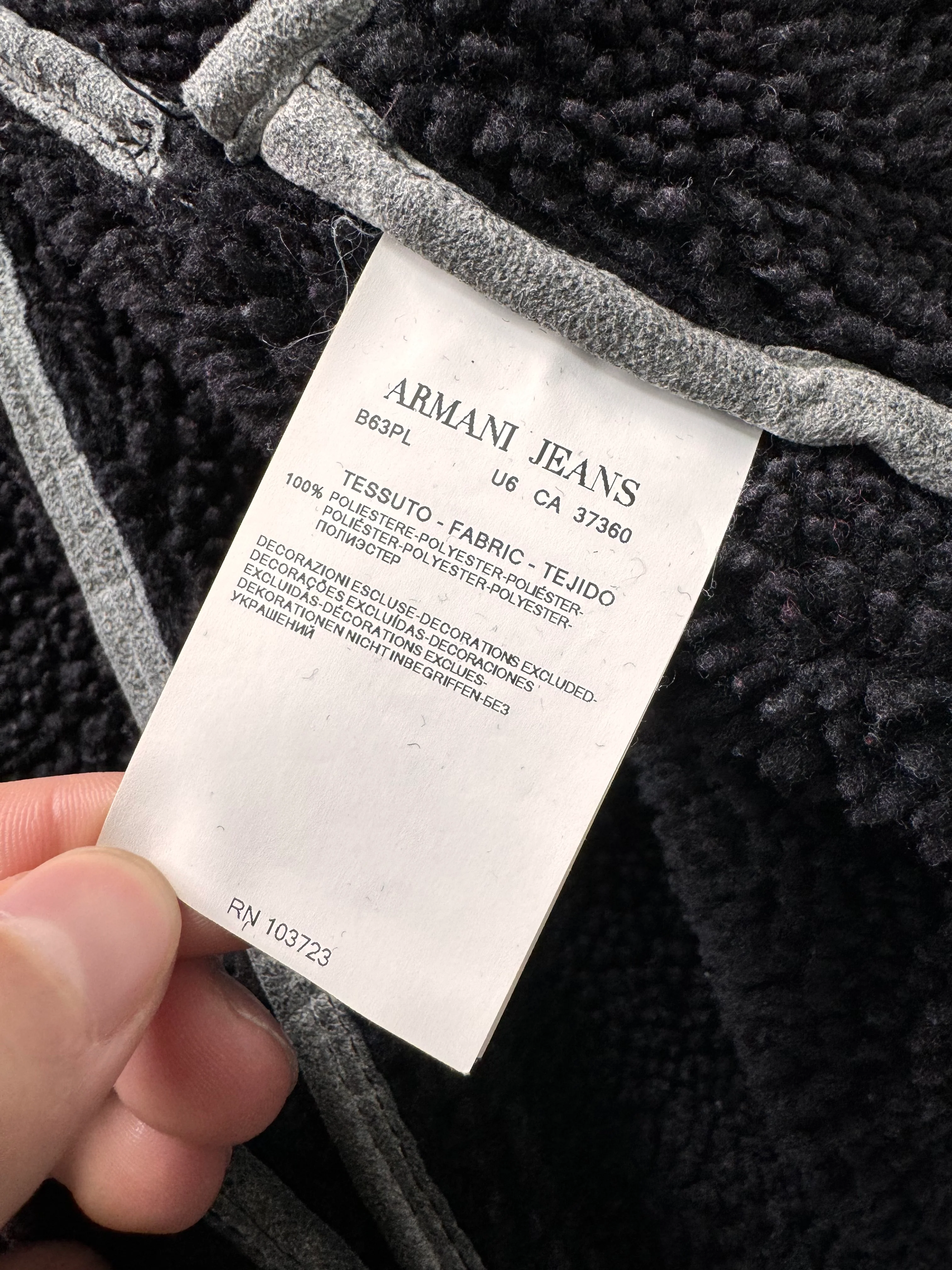 2000s Armani Acid Grey Asymmetrical zip Jacket - Image 6