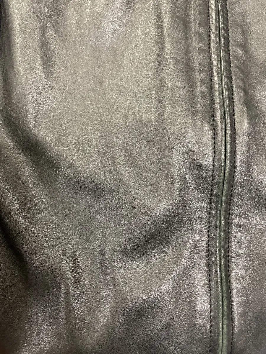 2000s Armani Biker Black Leather Jacket - Image 8