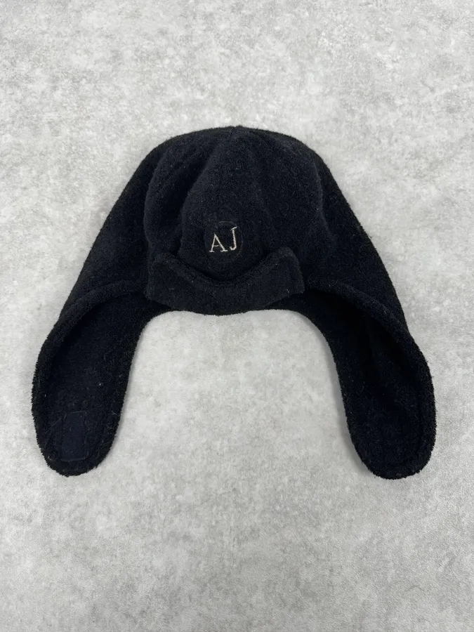 2000s Armani Black Hybrid Cozy Chapka Hat - Image 4