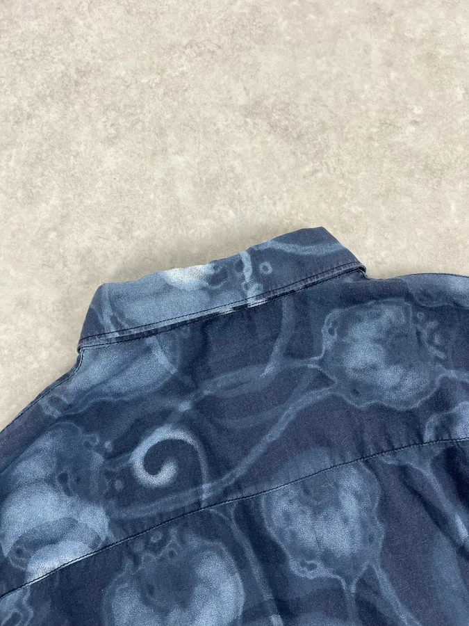 2000s Armani Black Obscure Monster Asian Shirt - Image 7