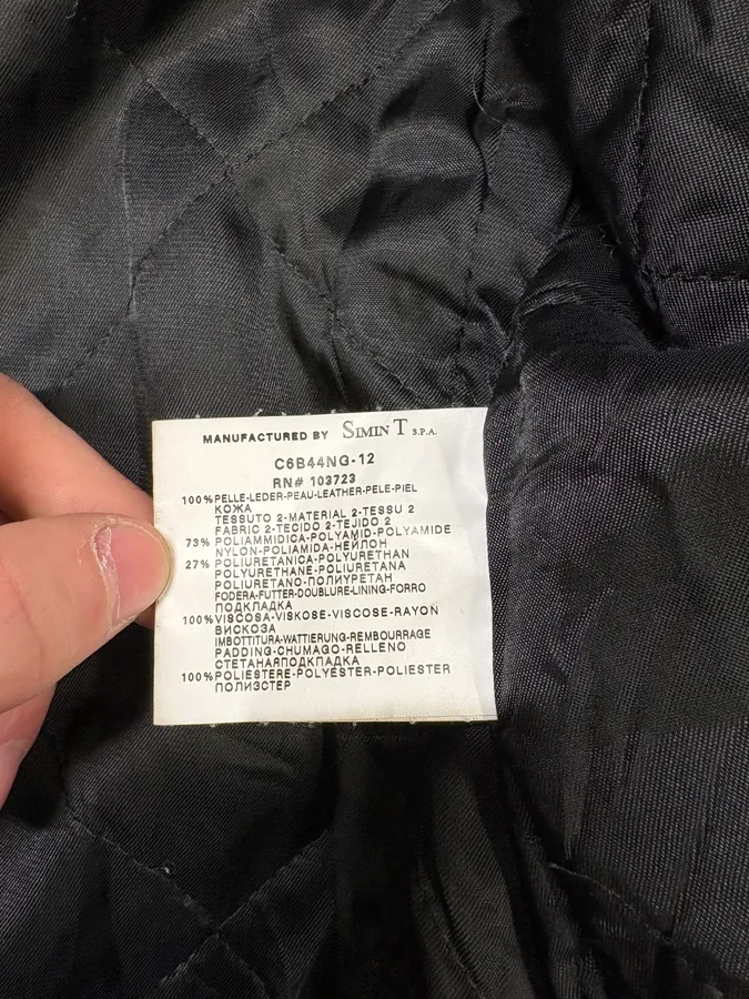 2000s Armani Black & Olive Tactical Biker Leather Jacket - Image 14