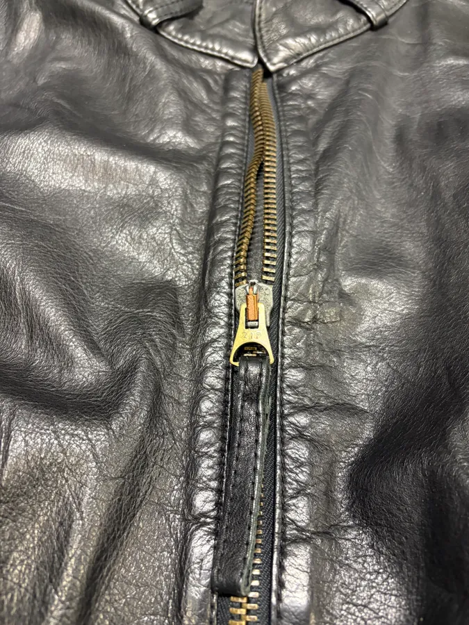 2000s Armani Black & Olive Tactical Biker Leather Jacket - Image 9