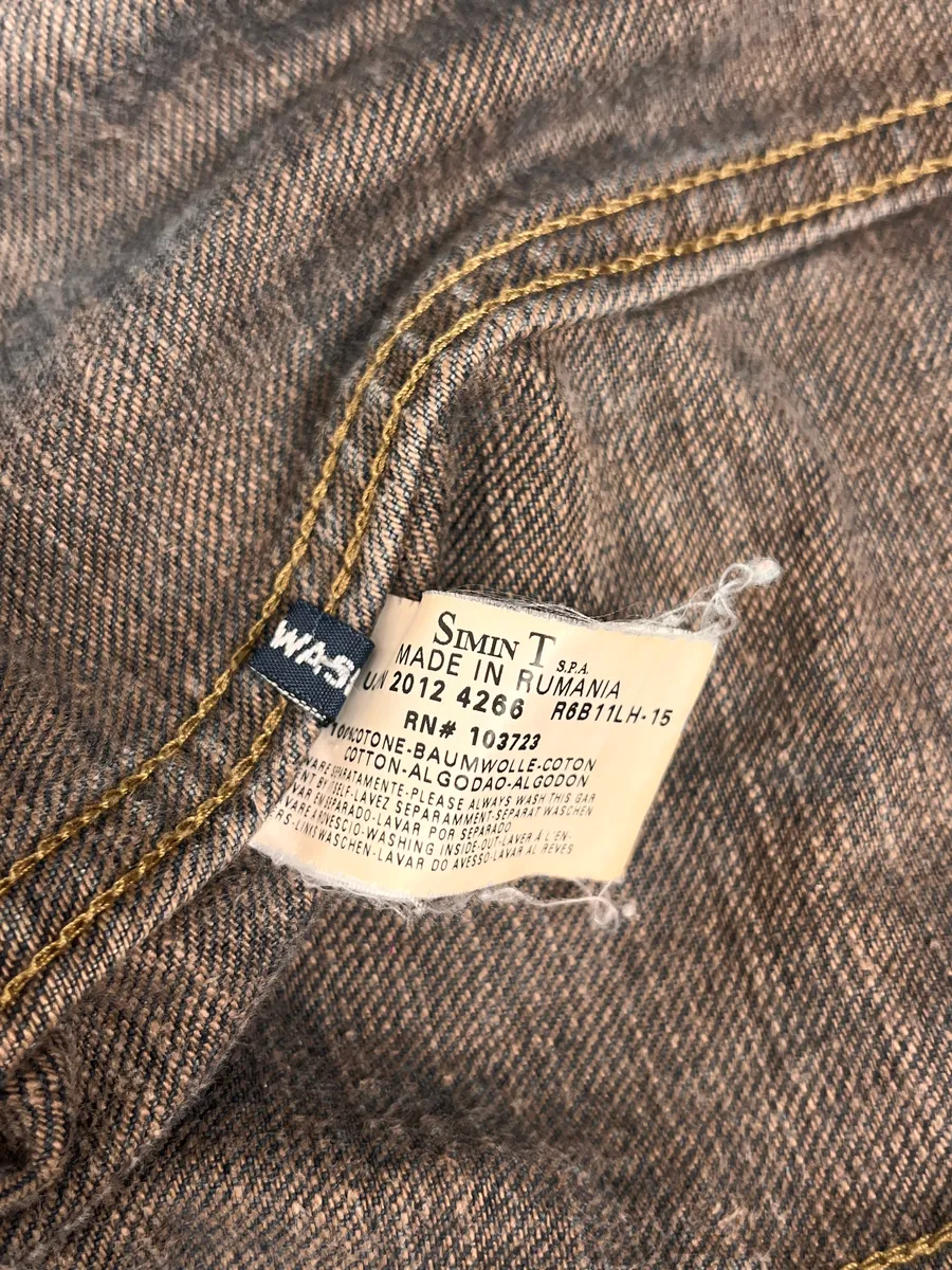 2000s Armani Blue Faded Denim Jacket - Image 11