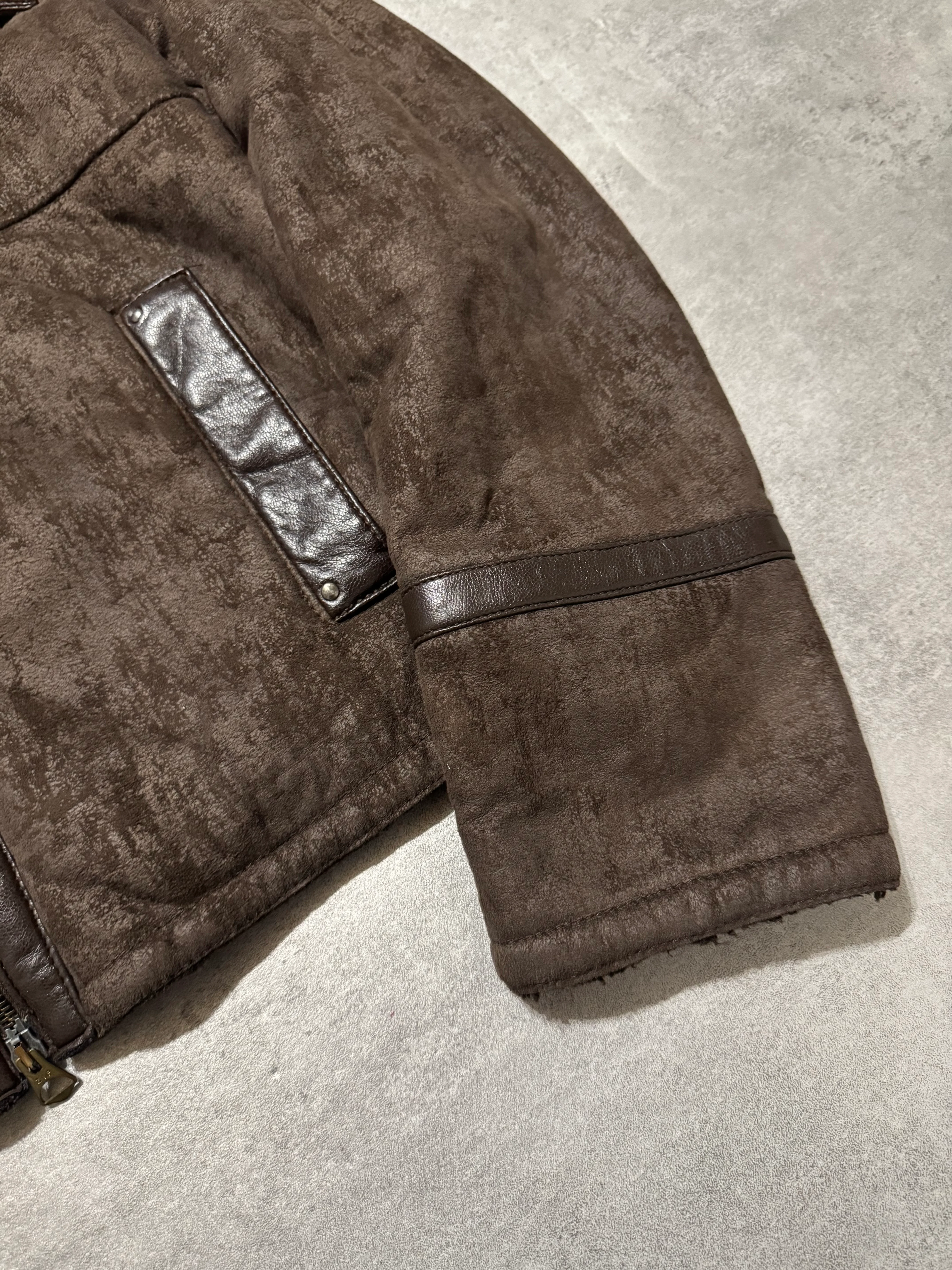 2000s Armani Brown Aged Jacket - Image 4