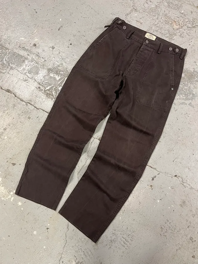 2000s Armani Brown Double Knee Cargo Pants - Image 7