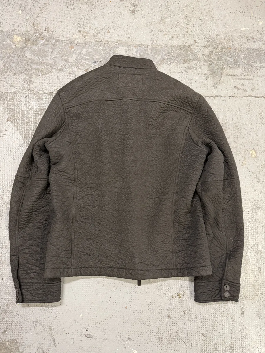 2000s Armani Brown Faux Fur Zip-up Jacket - Image 2