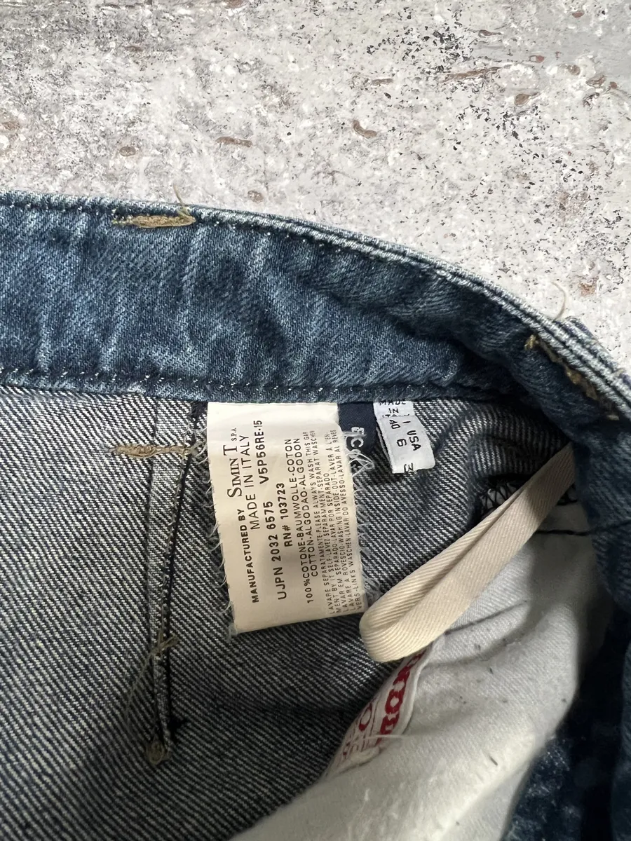 2000s Armani Cargo Bondage Denim Jeans - Image 12