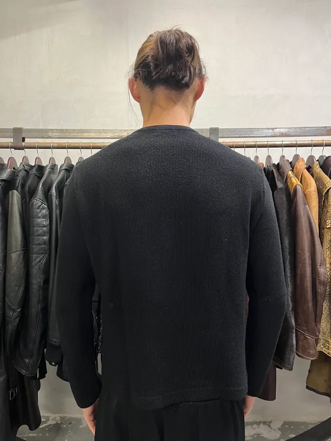 2000s Armani Collezioni Black Wool Sweater - Image 3