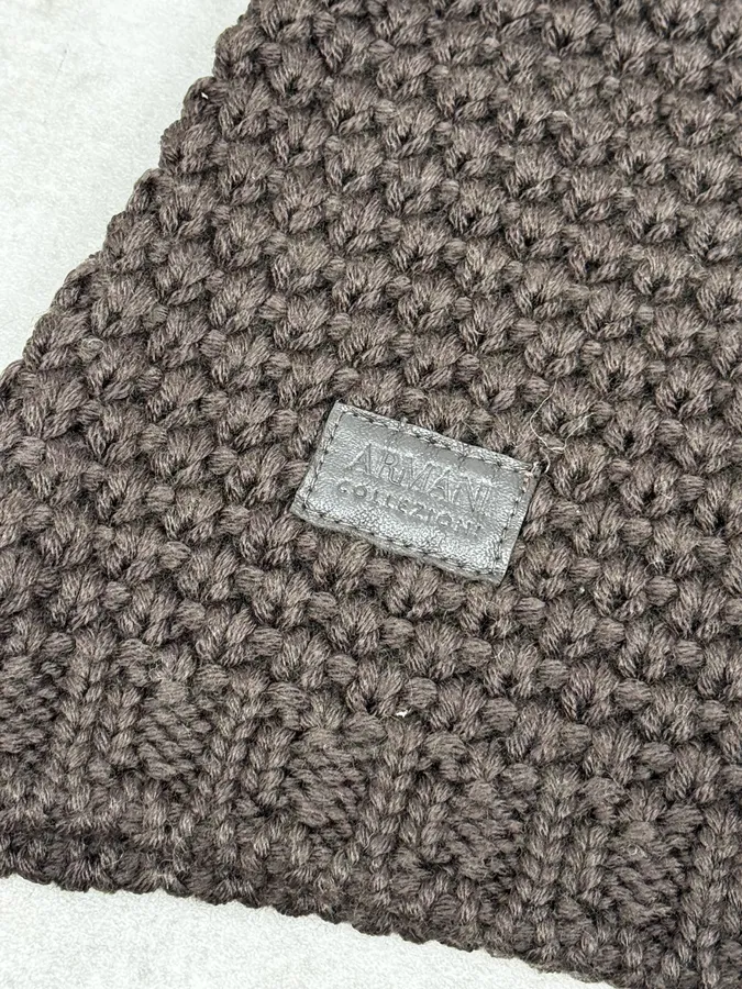 2000s Armani Collezioni Brown Wool Balaclava - Image 5