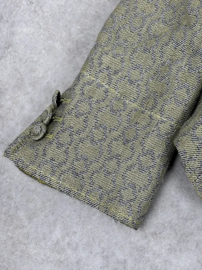 2000s Armani Collezioni Sage Green Double-Breasted Jacket - Image 10
