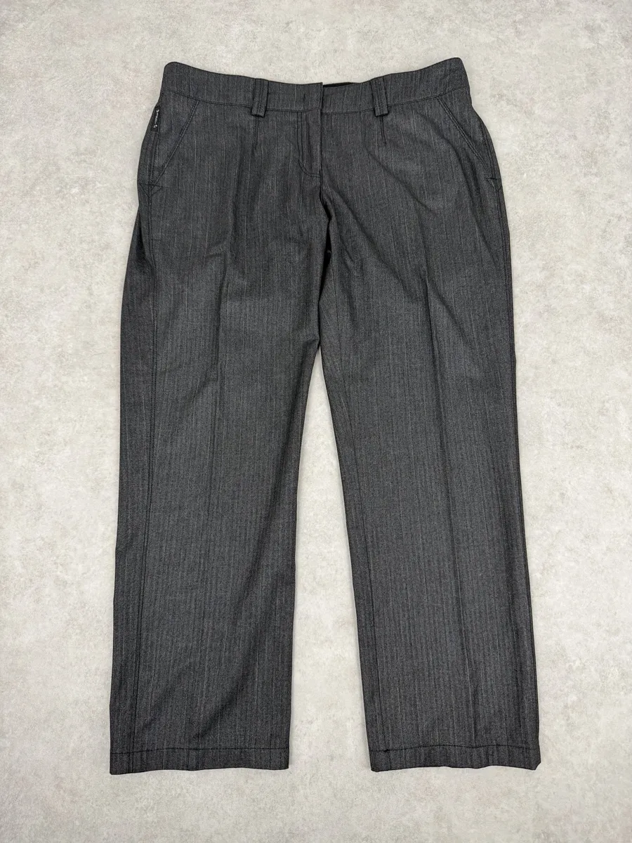 2000s Armani Grey Wool Classy Tailored Pants - Image 4