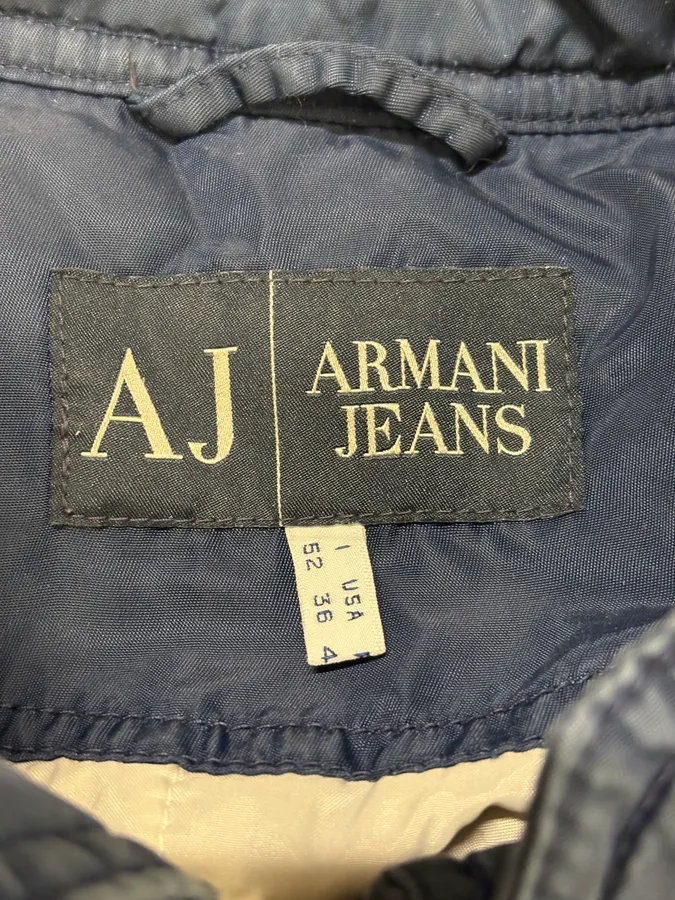 2000s Armani Navy Nylon Cargo Zips Bomber Jacket - Image 10
