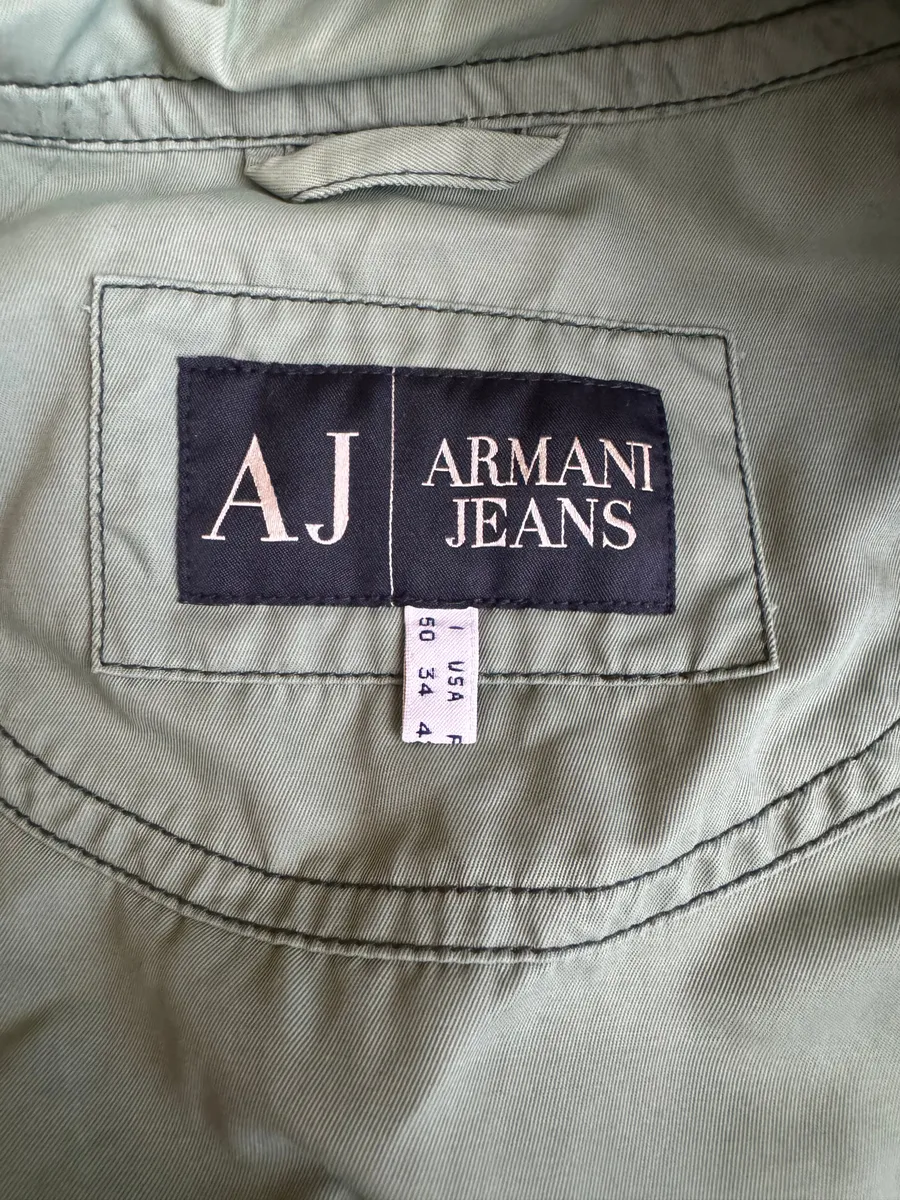 2000s Armani Pastel Drift Green Relaxed Bomber Jacket - Image 9