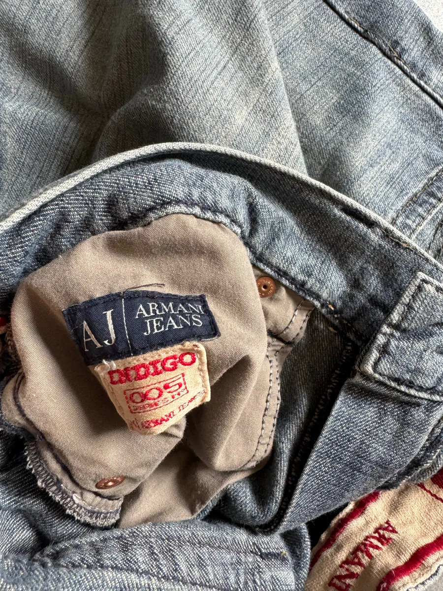 2000s Armani Relaxed Large Straight Jeans - Image 7