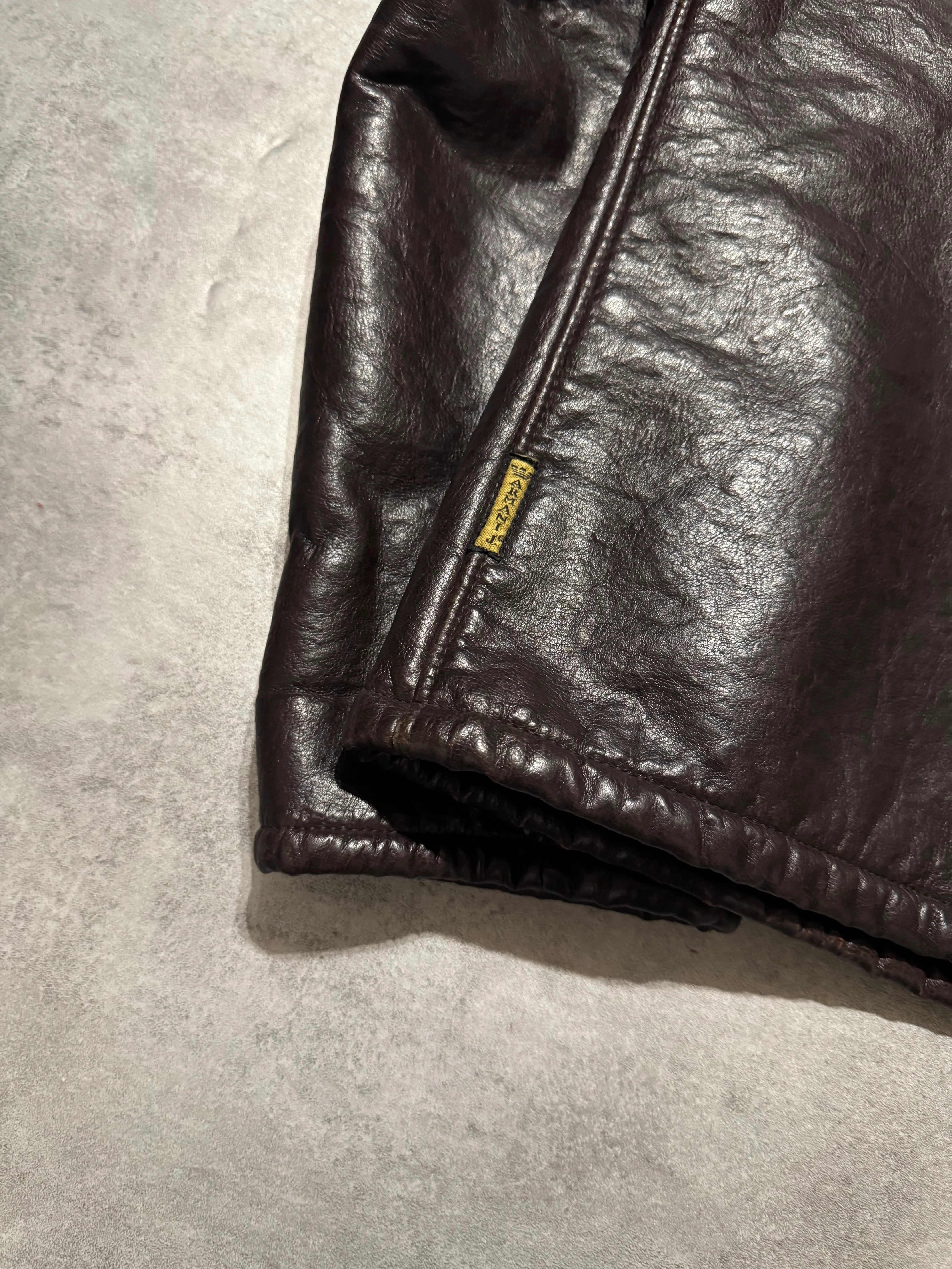 2000s Armani Shearling Effect Brown Jacket - Image 6