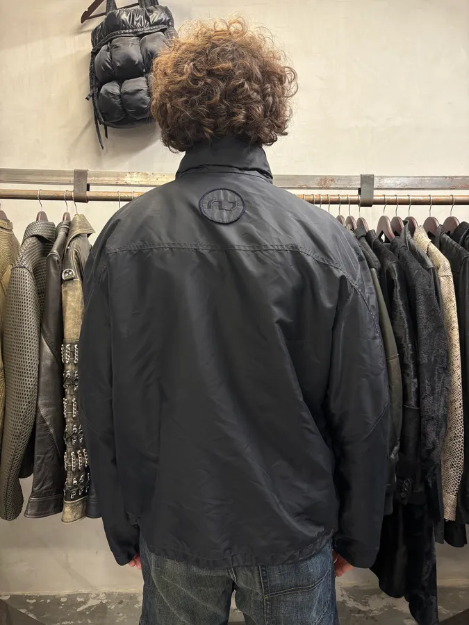 2000s Armani Utility Navy Nylon Jacket - Image 3