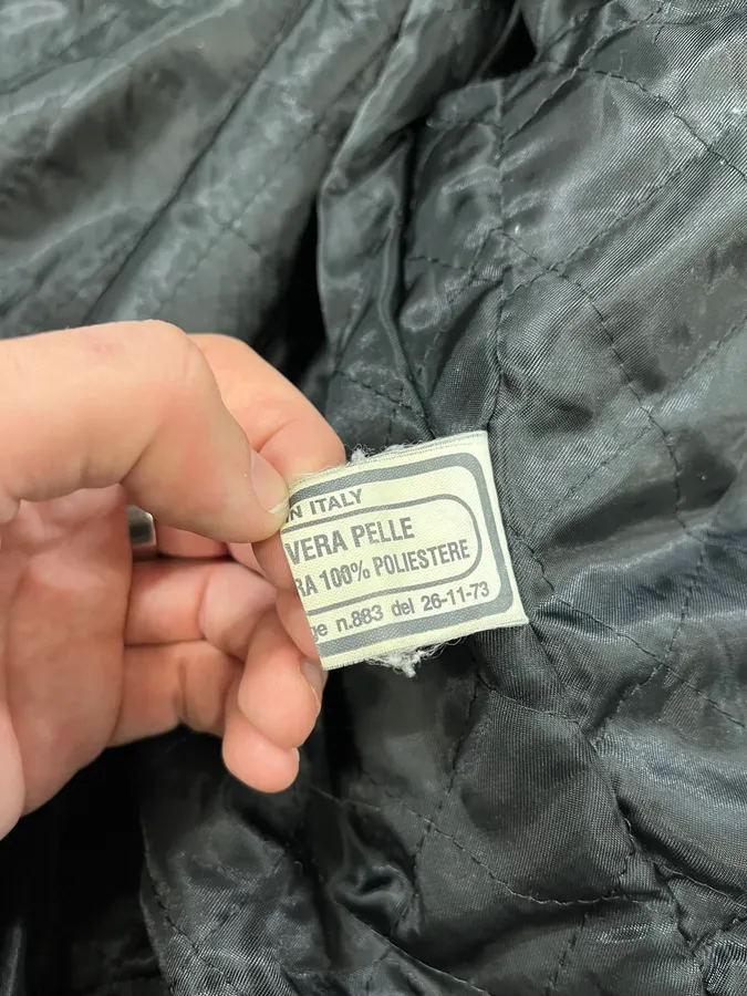 2000s Artisanal Black Vintage Leather Bomber - Image 10