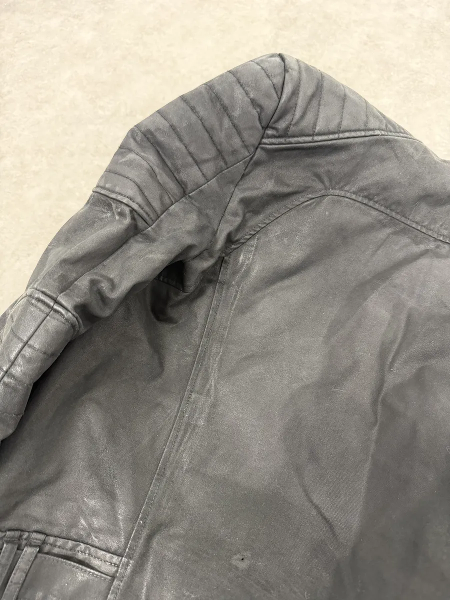 2000s Balmain Biker Black Horpist Leather Jacket - Image 8