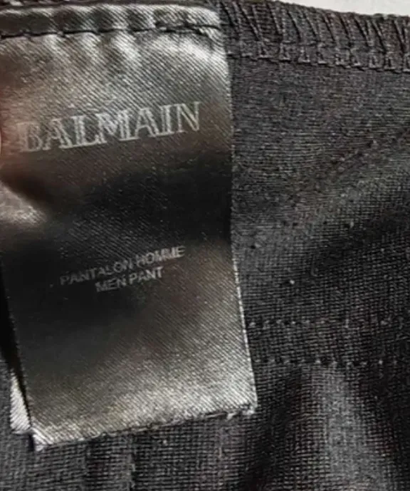 2000s Balmain Full Zip Black Joggers - Image 10