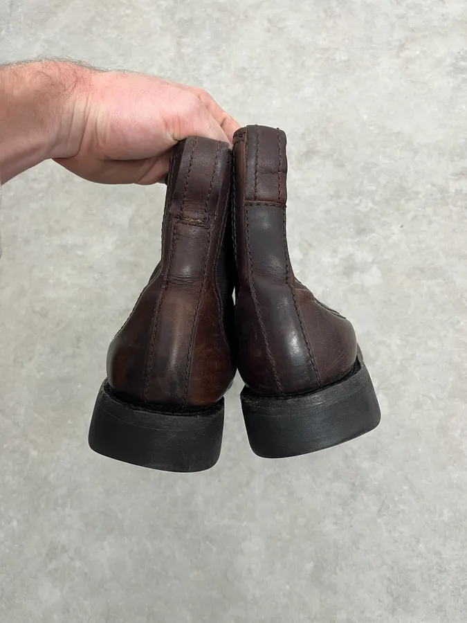 2000s Bikkembergs Daily Brown Leather Boots - Image 8