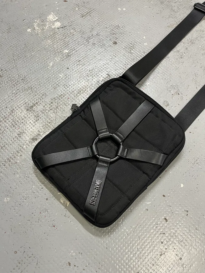 2000s Bikkembergs Harness Black Shoulder Bag - Image 3