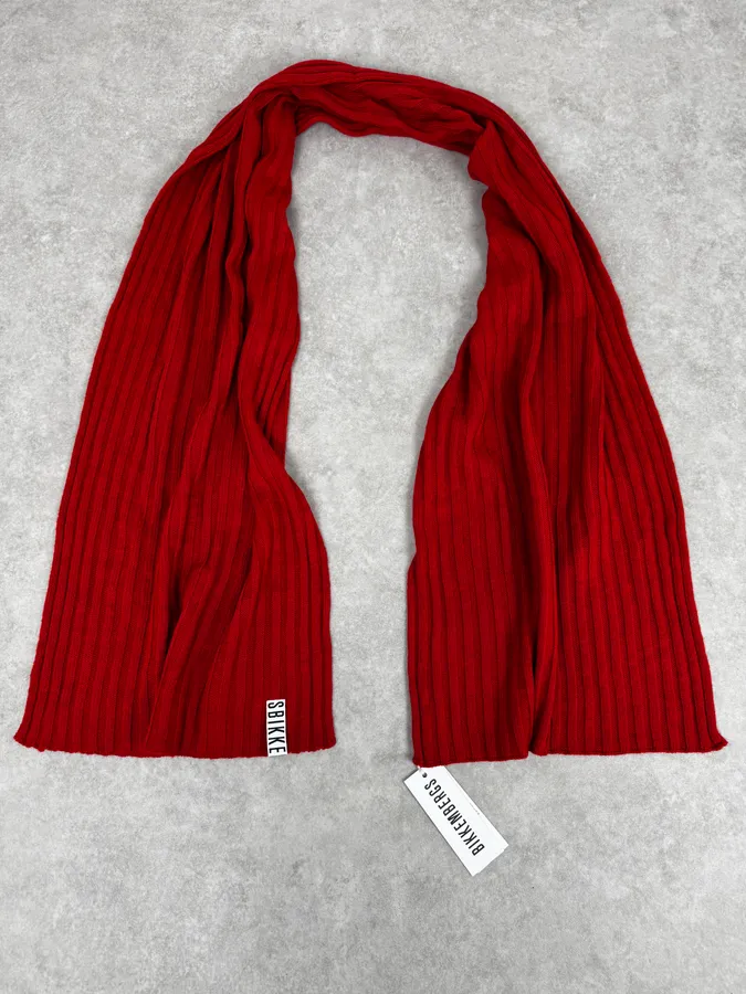 2000s Bikkembergs Red Wool Scarf - Image 2
