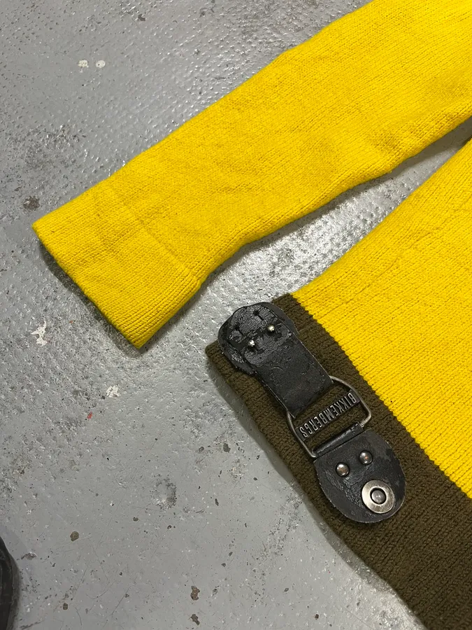 2000s Bikkembergs Yellow Wool Zip-Up Sweater - Image 12