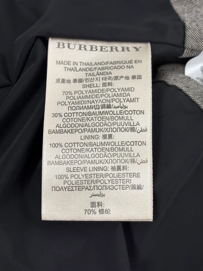2000s Burberry Black Asymmetrical Nylon Biker Jacket - Image 12