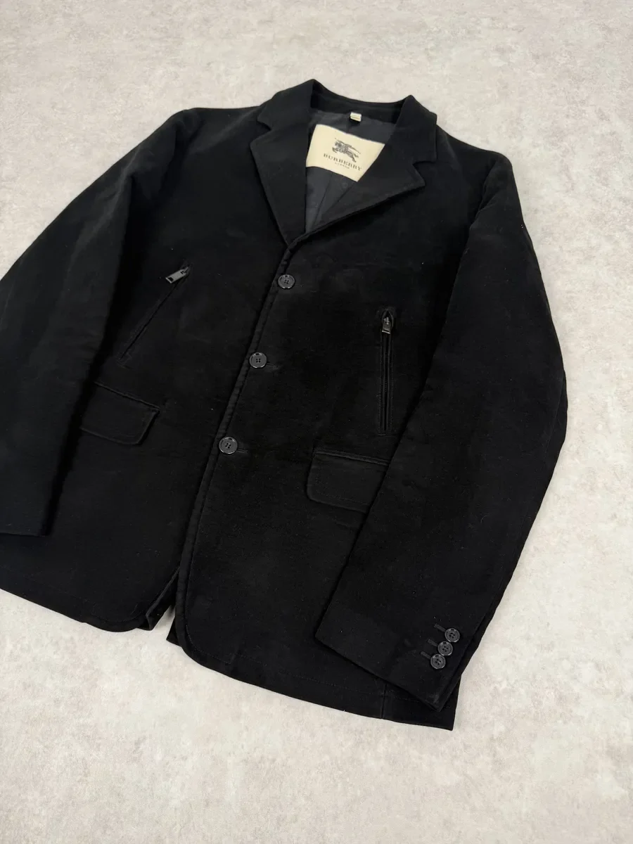 2000s Burberry Black Classy Blazer Jacket - Image 5