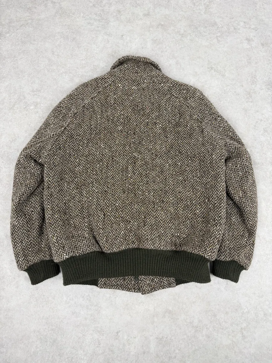 2000s Burberry Grey Wool Aviator Bomber Jacket - Image 2