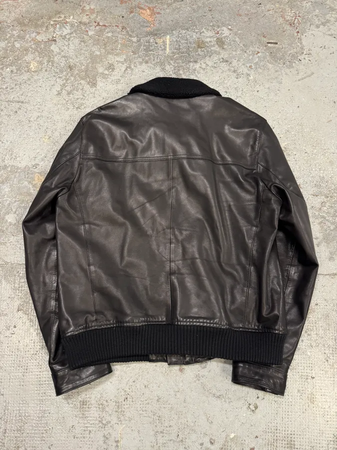 2000s Burberry London Black Premium Leather Jacket - Image 5