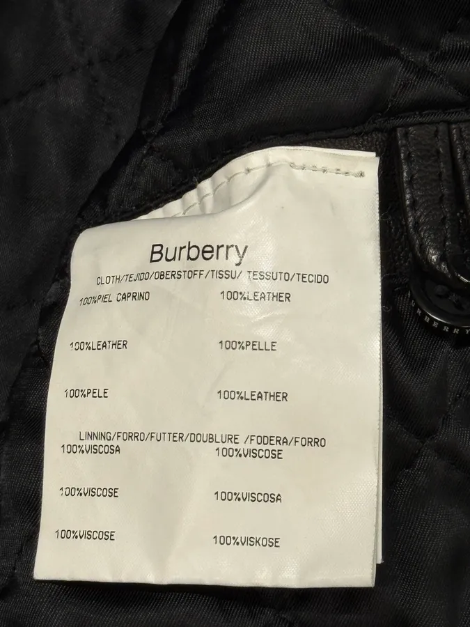 2000s Burberry London Black Premium Leather Jacket - Image 8