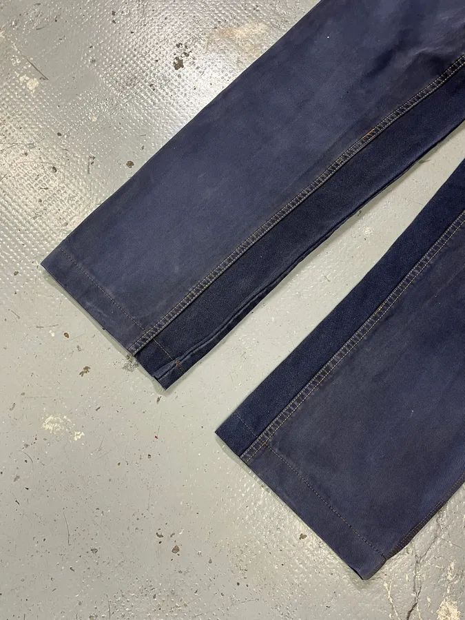 2000s Burberry Navy Light Worker Pants - Image 9