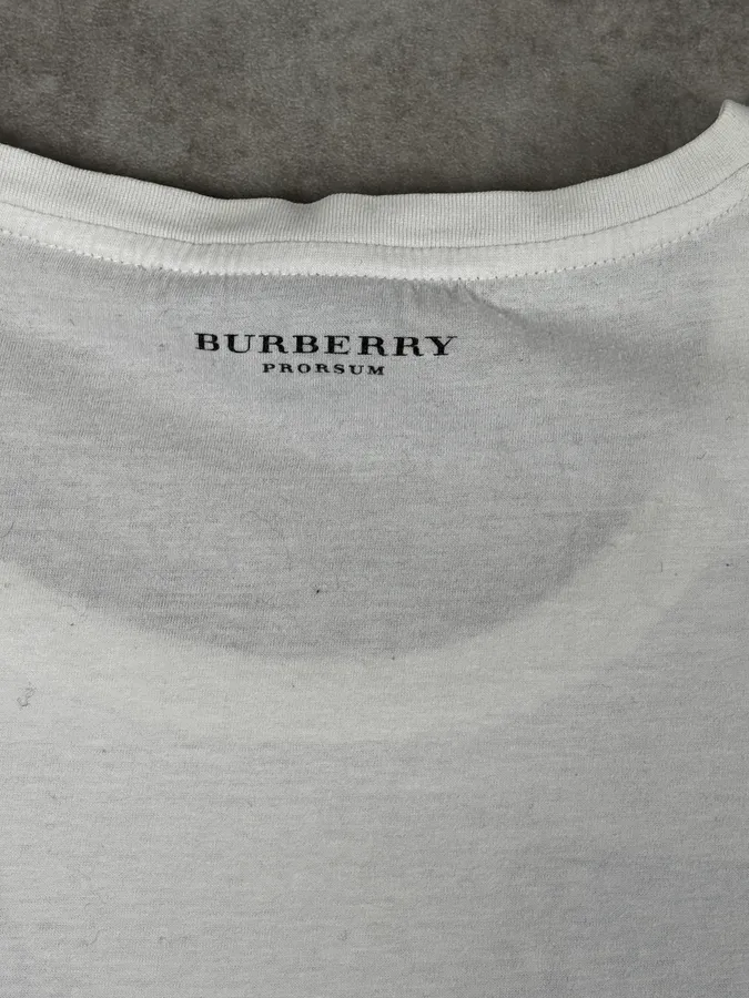 2000s Burberry White Notre-Dame Print T-Shirt - Image 9
