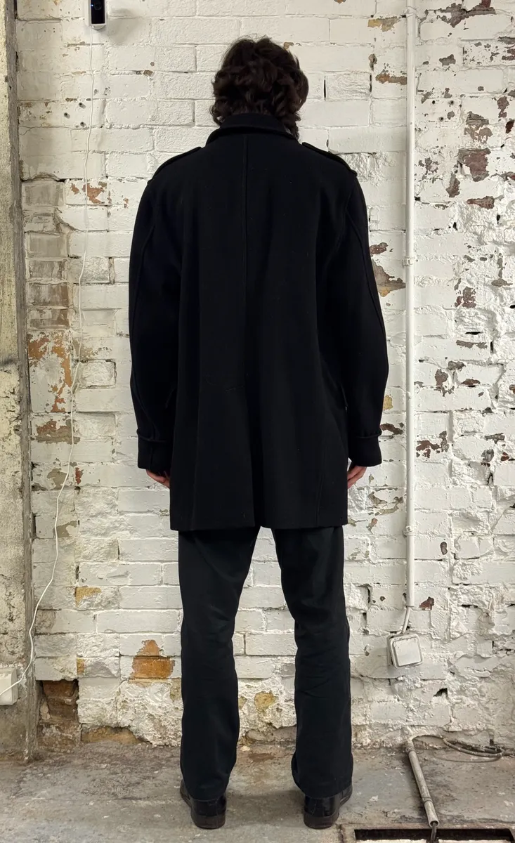 2000s C.P. Company Black Wool Double-Breasted Coat - Image 3