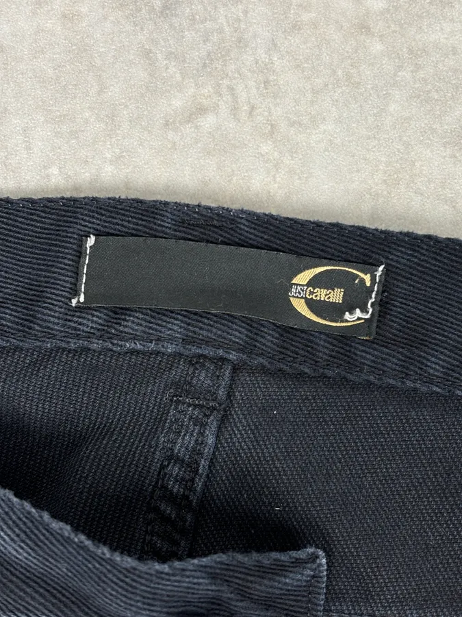 2000s Cavalli Archive Cat Navy Gradient Denim Jeans - Image 12