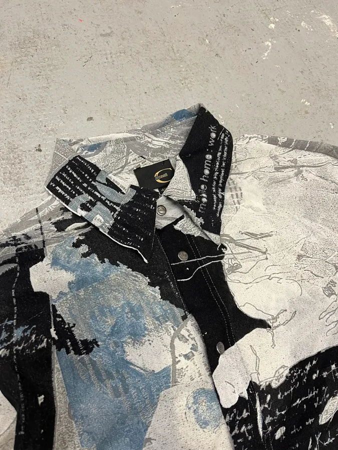 2000s Cavalli Artwork Drawing Shirt - Image 8