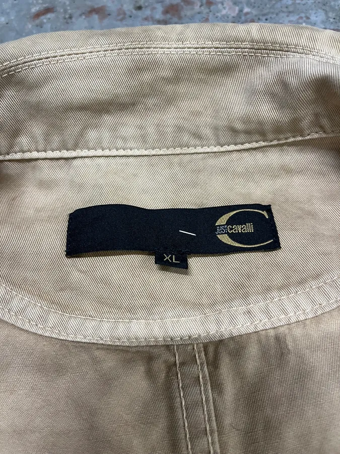 2000s Cavalli Beige Fighter Multi Zips Jacket - Image 10
