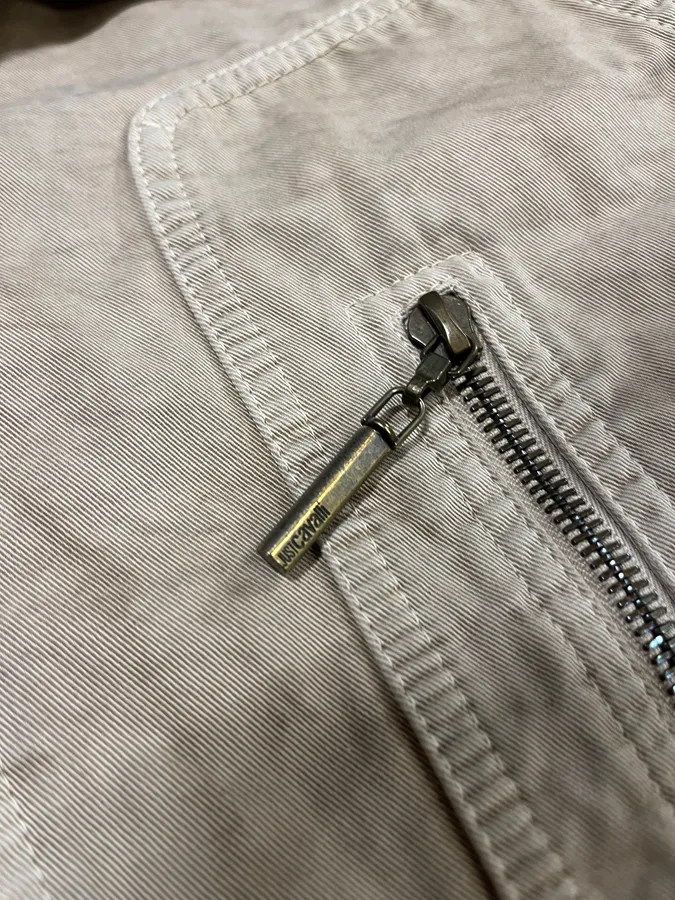 2000s Cavalli Beige Fighter Multi Zips Jacket - Image 11