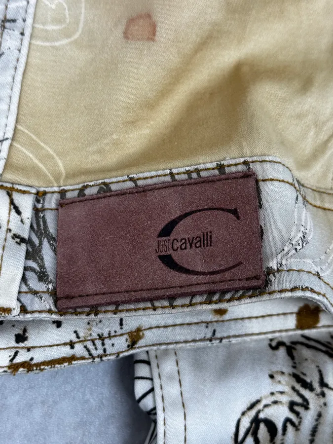 2000s Cavalli Beige Floral Buttoned Jacket - Image 10