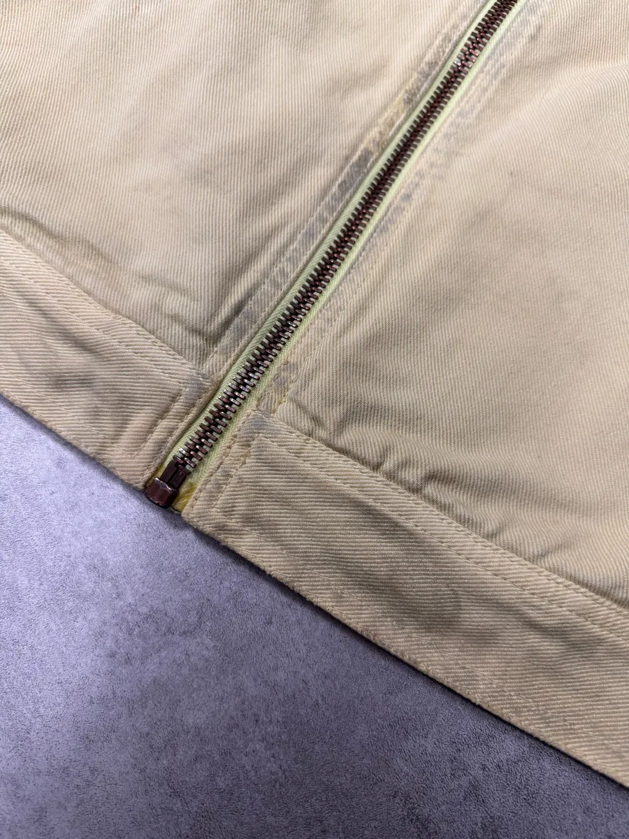 2000s Cavalli Biker Reinforced Beige Denim Jacket - Image 5