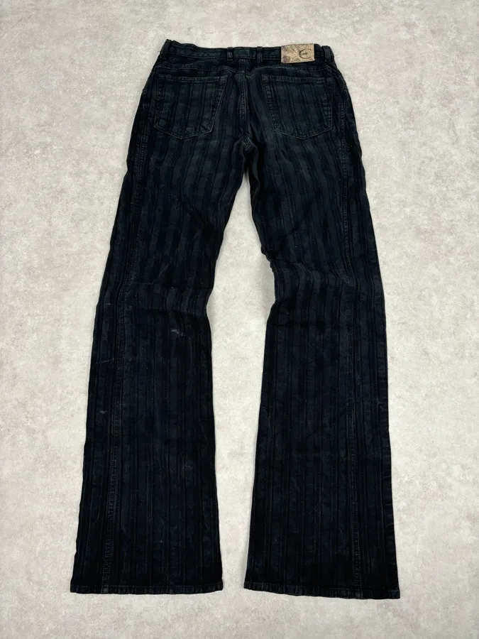 2000s Cavalli Black Bootcut Low-Rise Pants - Image 6