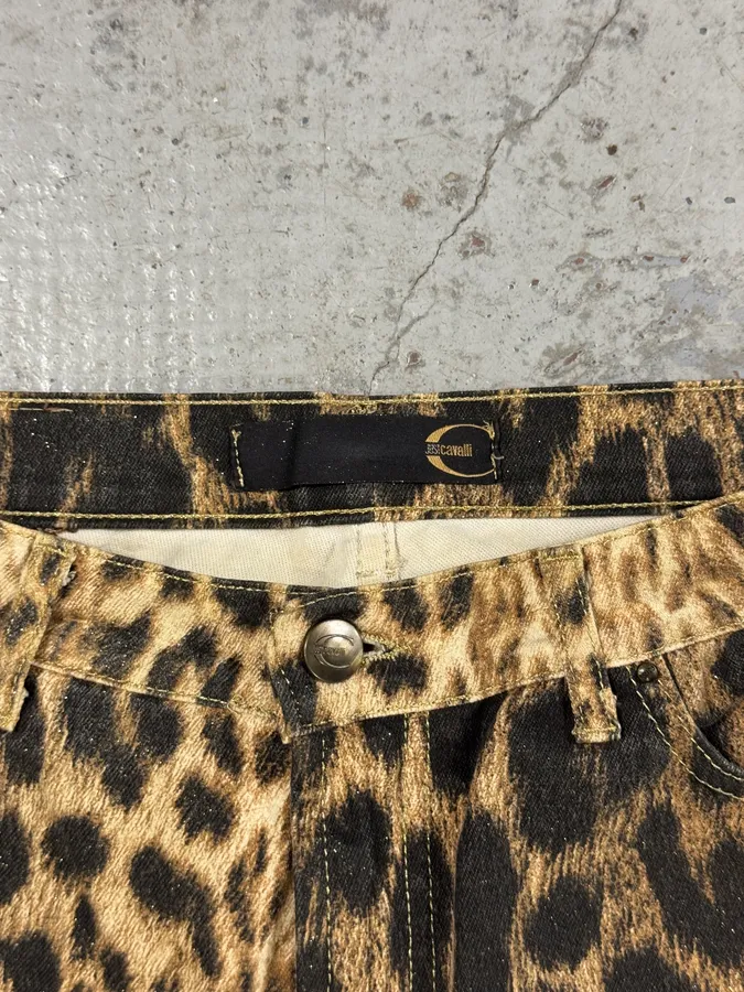 2000s Cavalli Black Leopard Pants - Image 3